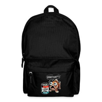 Design amusant de poisson en conserve - Sac à dos - noir - Devant