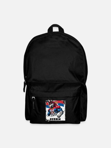 Serbien Wolf Flaggen Design - Rucksack - Schwarz