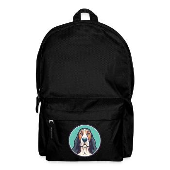 Basset Bleu De Gascogne Dog Breed Cartoon Kawaii - Backpack - black - Front