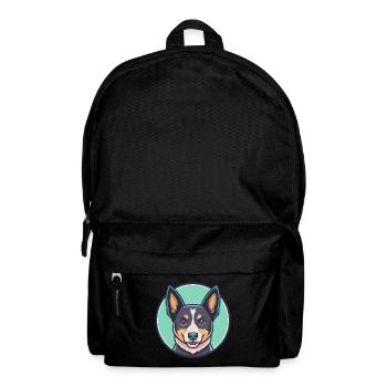 Australische Stumpy Tail Cattle Dog Rasse Karikatur - Rucksack - Schwarz - Vorne