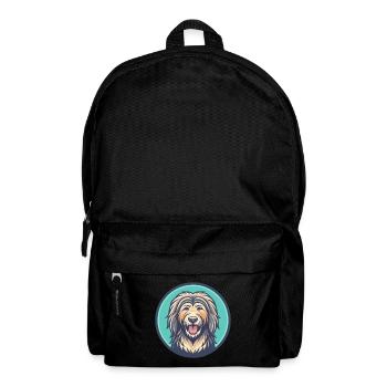 Bergamasco Sheepdog Dog Breed Funny Cartoon Kawaii - Backpack - black - Front