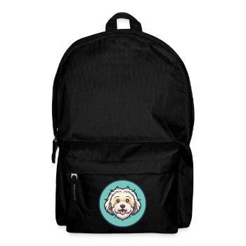 Bolognaise Chien Race Dessin Animé Kawaii Clipart Animal - Sac à dos - noir - Devant