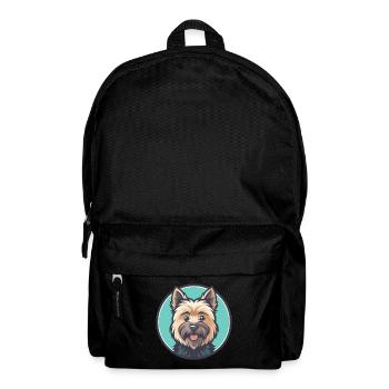 Cairn Terrier Hund Rasse Cartoon Kawaii Clipart Haustier - Rucksack - Schwarz - Vorne