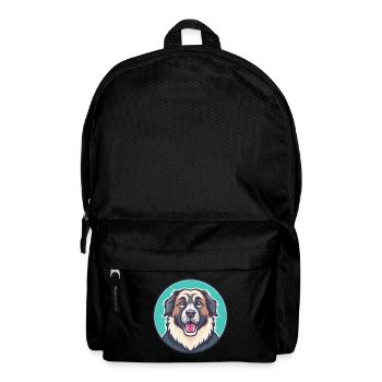 Caucasian Shepherd Dog Breed Cartoon Kawaii - Backpack - black - Front