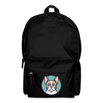 Chien Francais Blanc Et Orange Dog Breed Cartoon - Backpack - black - Front