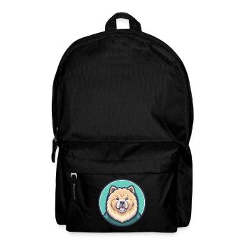Chow Chow Hund Rasse Karikatur Kawaii Clipart Tier - Rucksack - Schwarz - Vorne