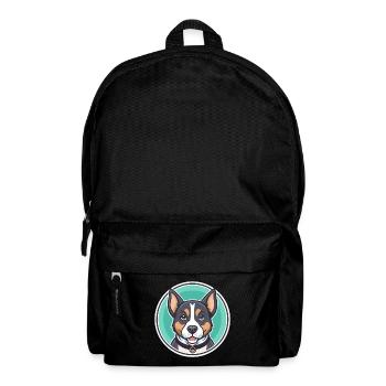Drever chien race dessin animé Kawaii Clipart animal de compagnie - Sac à dos - noir - Devant