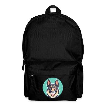 Berger d’Europe de l’Est Race Dessin animé Kawaii - Sac à dos - noir - Devant