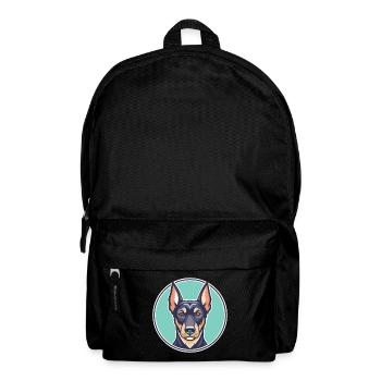 German Hunting Terrier Dog Breed Cartoon Kawaii - Backpack - black - Front