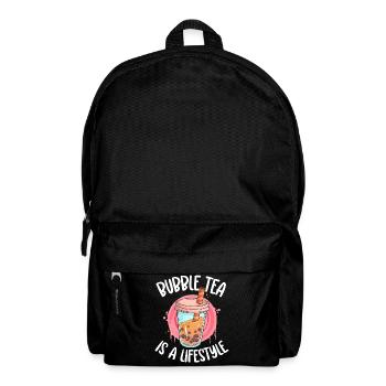 Boba Drink Anime Straw - Backpack - black - Front