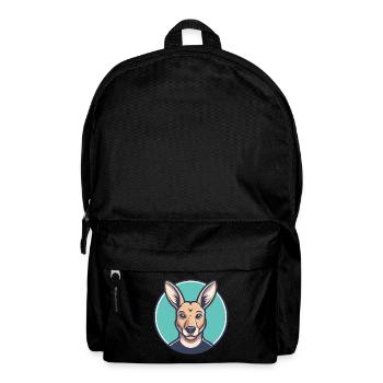 Känguru Hound Hund Rasse Karikatur Kawaii Clipart - Rucksack - Schwarz - Vorne
