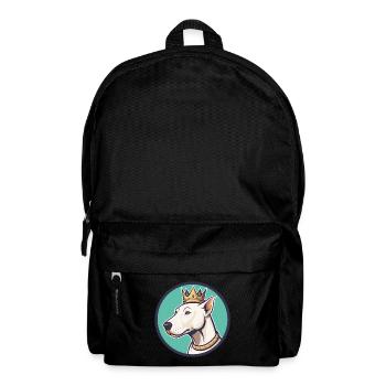 King White Hound Dog Breed Cartoon Kawaii Clipart - Backpack - black - Front