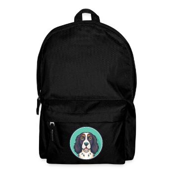 Large Munsterlander Dog Breed Funny Cartoon Kawaii - Backpack - black - Front