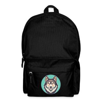Kunming Wolfdog Hunderasse Cartoon Kawaii Clipart - Rucksack - Schwarz - Vorne