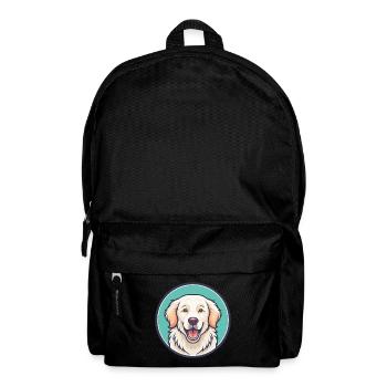 Kuvasz Ungarische Hunderasse Cartoon Kawaii Clipart - Rucksack - Schwarz - Vorne