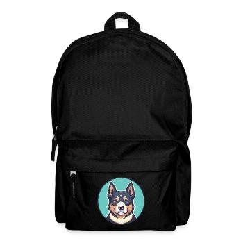 Molosse Chien Race Coloré Dessin animé Kawaii Clipart - Sac à dos - noir - Devant