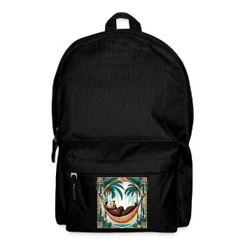 Ruhestand Rente Bär Rentner Palmen Geschenk - Rucksack - Schwarz - Vorne
