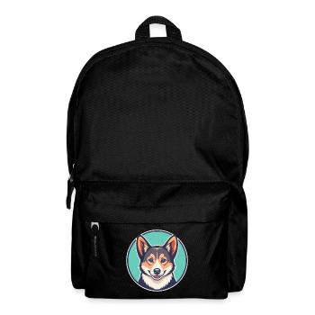 Norwegischer Lundehund Hunderasse Lustige Karikatur Kawaii - Rucksack - Schwarz - Vorne