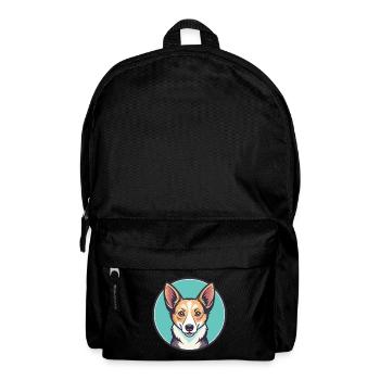 Portugiesische Podengo Hunderasse Karikatur Kawaii - Rucksack - Schwarz - Vorne