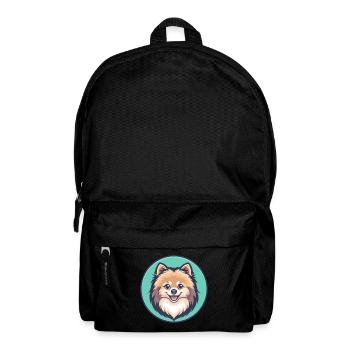 Poméranien Allemand Spitz Chien Race Dessin Animé Kawaii - Sac à dos - noir - Devant