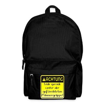 MÄNNERGRIPPE HUMOR - KRANK - Rucksack - Schwarz - Vorne