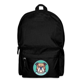 Serrano Bulldogge Hunderasse Cartoon Kawaii Clipart - Rucksack - Schwarz - Vorne