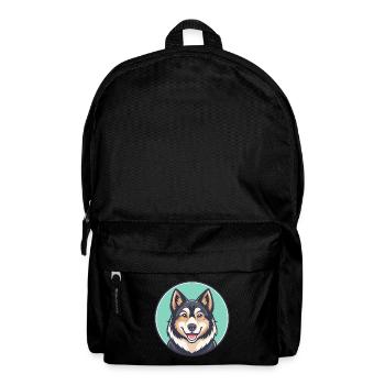 Sibérien Laïka Chien Race Dessin animé Kawaii Clipart - Sac à dos - noir - Devant