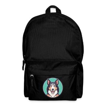 Slovensky Kopov Hunderasse Cartoon Kawaii Clipart - Rucksack - Schwarz - Vorne