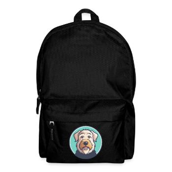 Soft Coated Wheaten Terrier Dog Breed Cartoon Pet - Backpack - black - Front