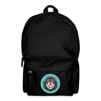 Tibetische Dogge Hunderasse Karikatur Kawaii Clipart - Rucksack - Schwarz - Vorne