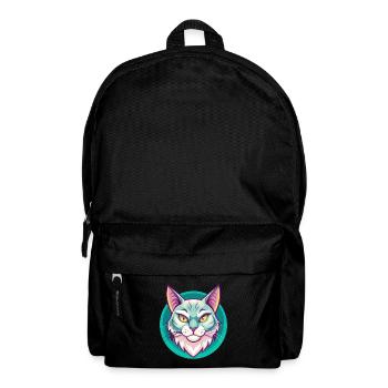 Ägäis Katze Rasse Karikatur Kawaii Tier Haustier - Rucksack - Schwarz - Vorne
