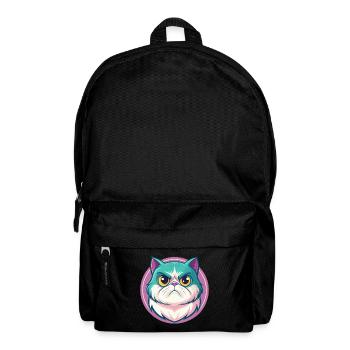 Exotische Kurzhaarkatze Rasse Cartoon Kawaii Tier - Rucksack - Schwarz - Vorne