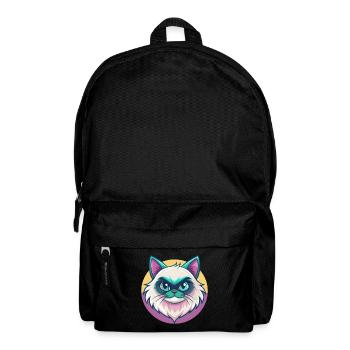 Himalaya-Katzenrasse Karikatur Kawaii Tier Haustier - Rucksack - Schwarz - Vorne