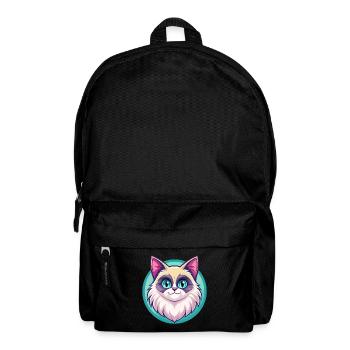 Ragdoll Chat Race Dessin Animé Kawaii Animal Pet - Sac à dos - noir - Devant