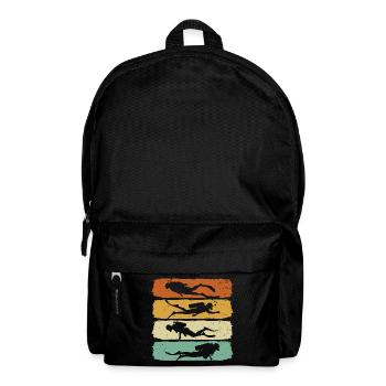 Plongée Rétro Diver Scuba Diver - Sac à dos - noir - Devant