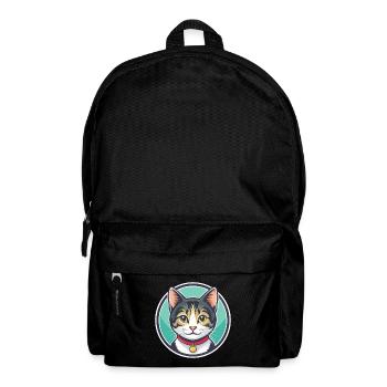 American Wirehair Cat Breed Cartoon Kawaii Animal - Backpack - black - Front