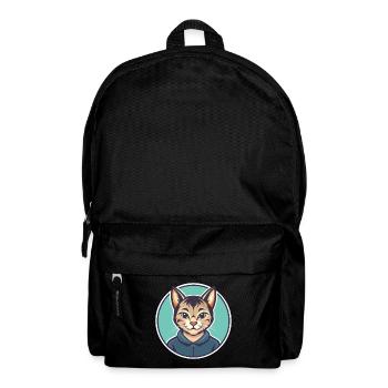 Asiatische Katzenrasse Karikatur Kawaii Tier Haustier - Rucksack - Schwarz - Vorne