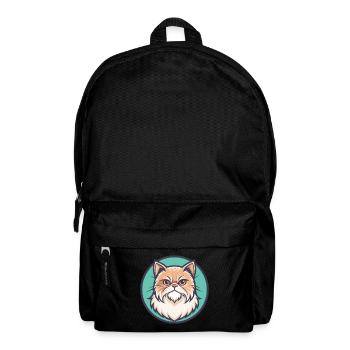 Persische Katze Rasse Cartoon Kawaii Tier Haustier - Rucksack - Schwarz - Vorne