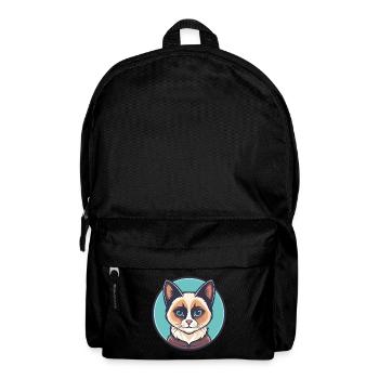 Schneeschuh Katze Rasse Karikatur Kawaii Tier Haustier - Rucksack - Schwarz - Vorne