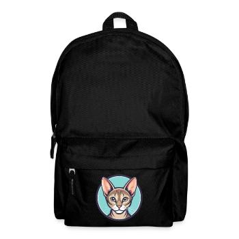 Singapura Katzenrasse Karikatur Kawaii Tier Haustier - Rucksack - Schwarz - Vorne