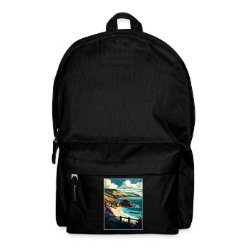 South Devon Anob Travel Poster Souvenir Paint WPA - Backpack - black - Front
