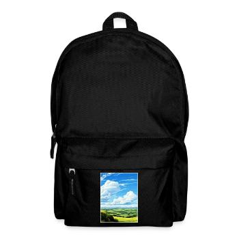 Mendip Hills Aonb Travel Poster Souvenir Paint WPA - Backpack - black - Front