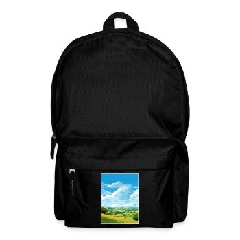 Mendip Hills Aonb Travel Poster Souvenir Paint WPA - Backpack - black - Front