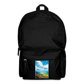 Mourne Mountains Aonb Travel Poster Souvenir WPA - Backpack - black - Front