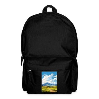 Mourne Mountains Aonb Travel Poster Souvenir WPA - Backpack - black - Front