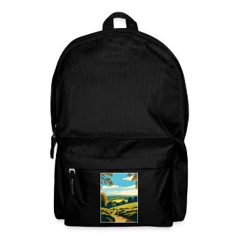 Surrey Hills Travel Poster Souvenir Postcard Paint - Backpack - black - Front