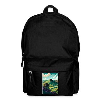 Shropshire Hills Aonb Travel Poster Souvenir WPA - Backpack - black - Front