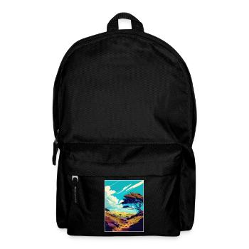 Quantock Hills Aonb Vintage Travel Poster Souvenir - Backpack - black - Front