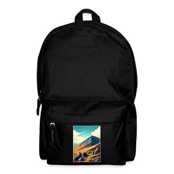 Mourne Mountains Aonb Travel Poster Souvenir WPA - Backpack - black - Front