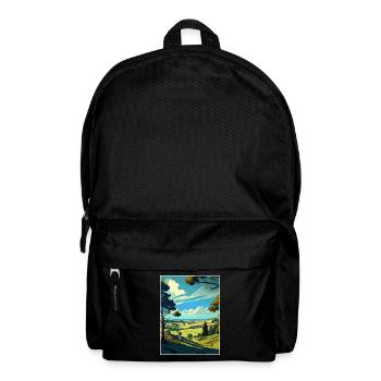 Blackdown Hills Aonb Travel Poster Souvenir WPA - Backpack - black - Front